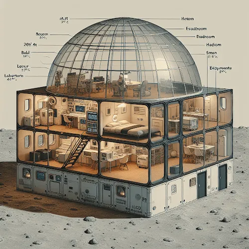 Two Chamber Lunar LAB and Habitat or Lunar Camper/Lab